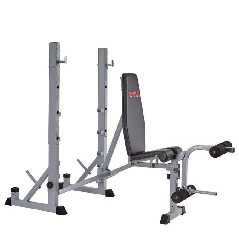 York 540 Heavy Duty Folding Barbell Bench & Squat Rack - Image 5