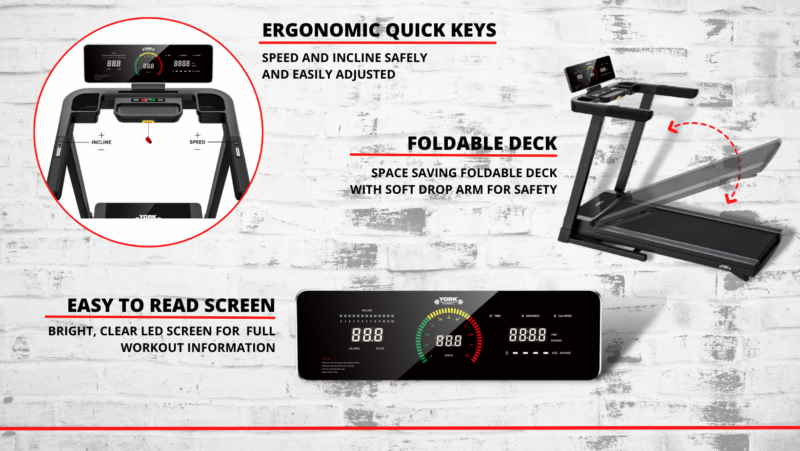 York Barbell HT5 Folding Treadmill - Image 5