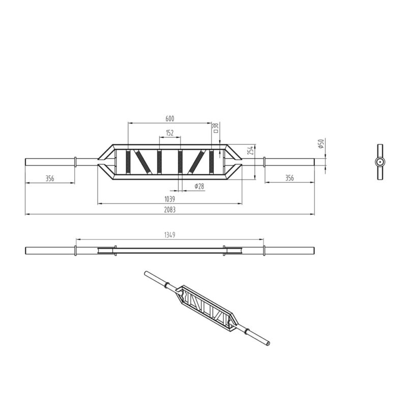 Primal Pro Series Olympic Swiss Bar - Image 3
