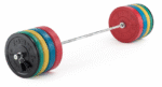 York Barbell 170 KG Olympic Coloured Rubber Bumper Plate Training Set