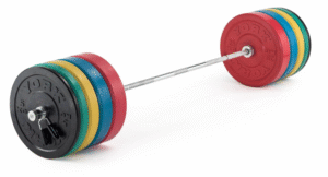York Barbell 170 KG Olympic Coloured Rubber Bumper Plate Training Set