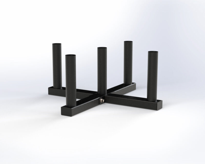 Trigon Vertical Olympic Bar X Holder (Holds 5 Bars) - Image 3