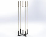 Trigon Vertical Olympic Bar X Holder (Holds 5 Bars)
