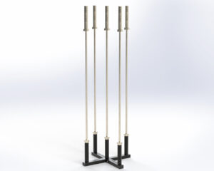 Trigon Vertical Olympic Bar X Holder (Holds 5 Bars)