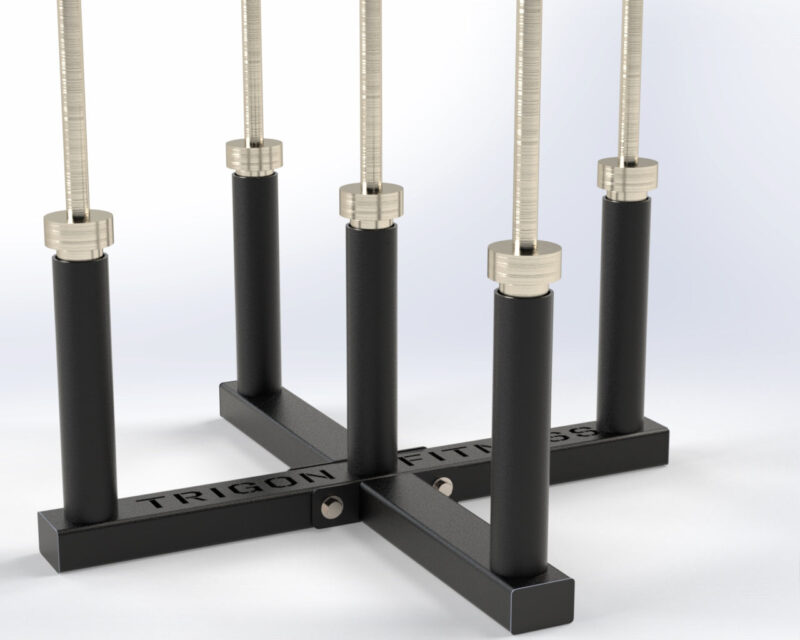 Trigon Vertical Olympic Bar X Holder (Holds 5 Bars) - Image 5