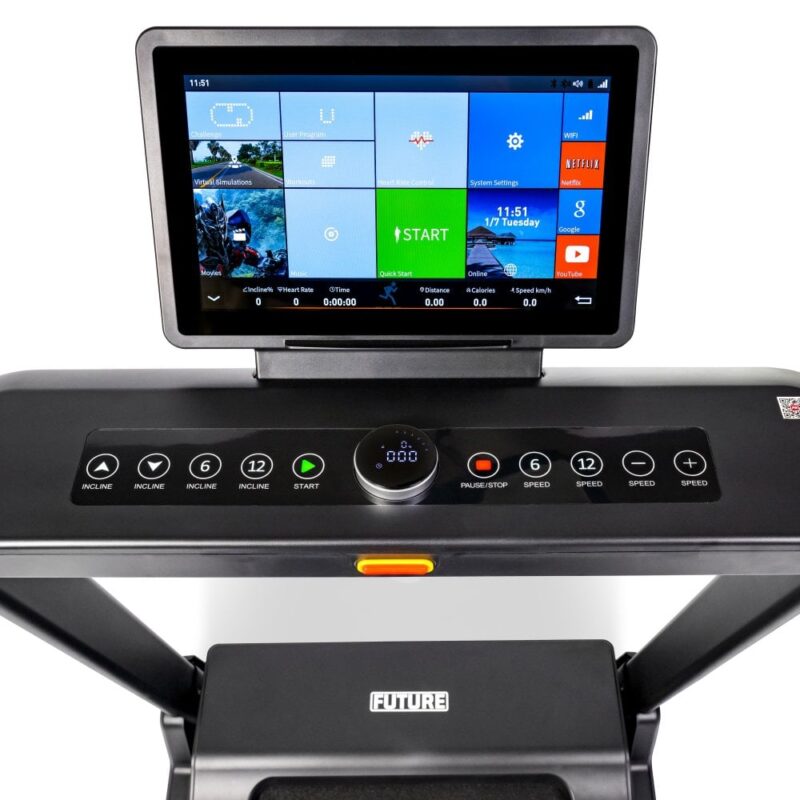 Future T550E Folding Treadmill - Touchscreen Entertainment Console - Image 2