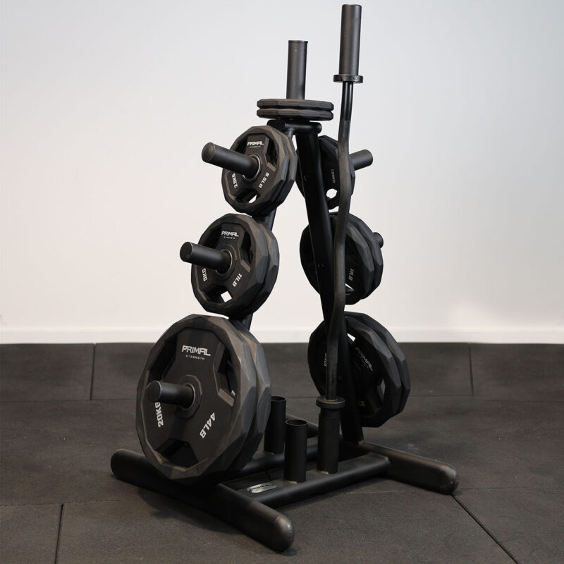 Primal Pro Series Olympic Disc & Barbell Rack (Matte Nero) - Image 2